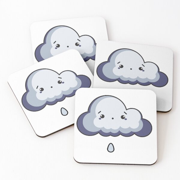 Item preview, Drained Rain Cloud – Kawaii Weather Sticker designed and sold by randomblink.