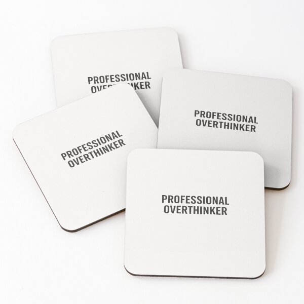 Item preview, Professional Overthinker  Funny Sticker – Minimal Introvert Quote Aesthetic Design Black Version  designed and sold by MinimalMood Studio.