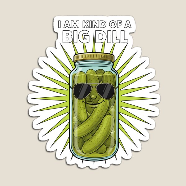 Aperçu de l'œuvre Un jeu de mots amusant sur les cornichons, un peu comme un gros dill créée et vendue par InkRebelprint.