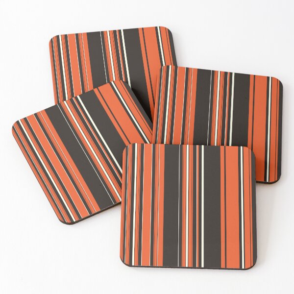 Item preview, Orange Vertical Stripes with a Vintage Color Palette designed and sold by WildHugeDot.