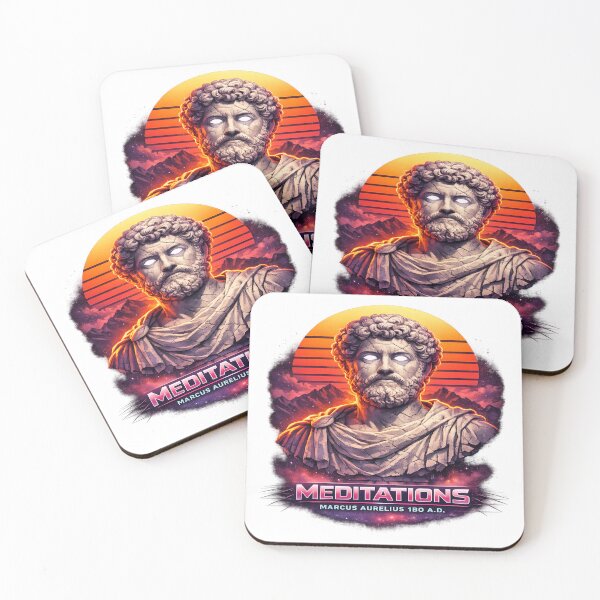 Item preview, Neon Stoic Meditations Retro Bust designed and sold by Dresut.