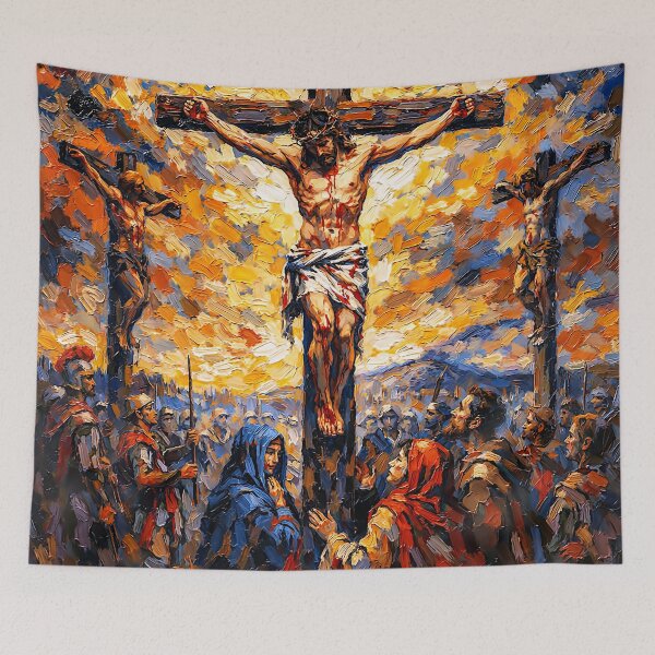 Item preview, Jesus Christ Crucifixion Scene Painting designed and sold by McZerrill.