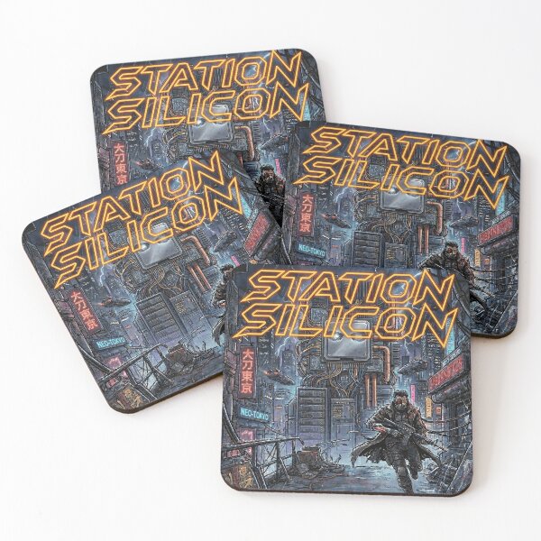 Item preview, Station Silicon Cyberpunk Anime Neo Tokyo Retro 80s Movie Poster designed and sold by OUTPOST-31.