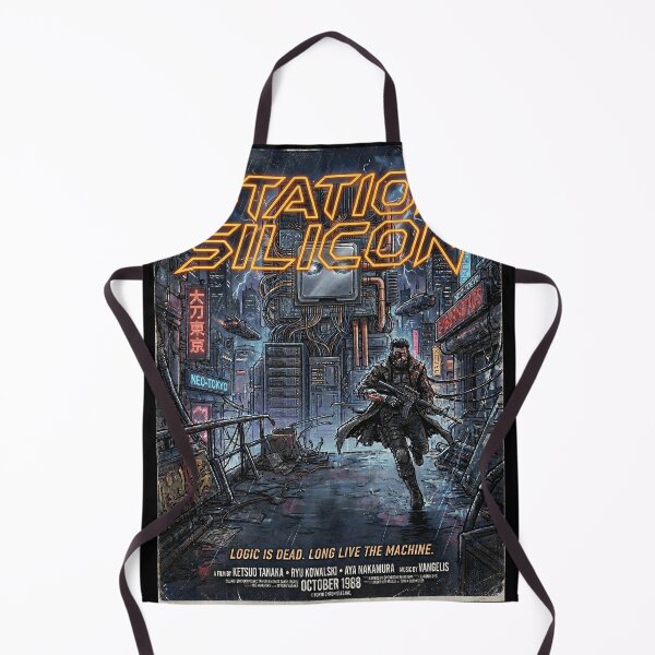 Item preview, Station Silicon Cyberpunk Anime Neo Tokyo Retro 80s Movie Poster designed and sold by OUTPOST-31.