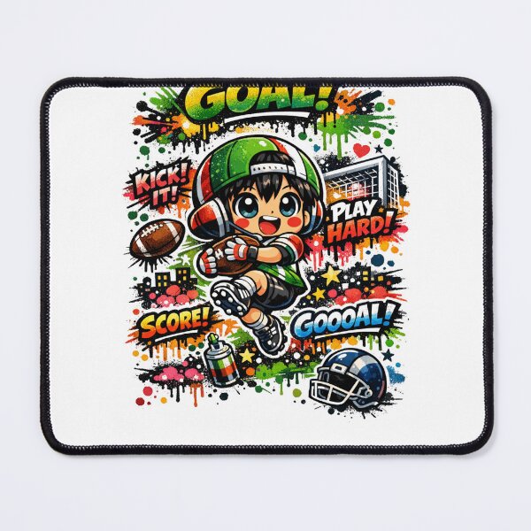 Item preview, Goal Dreamer – Kawaii Graffiti Soccer designed and sold by Joyfulfabric.