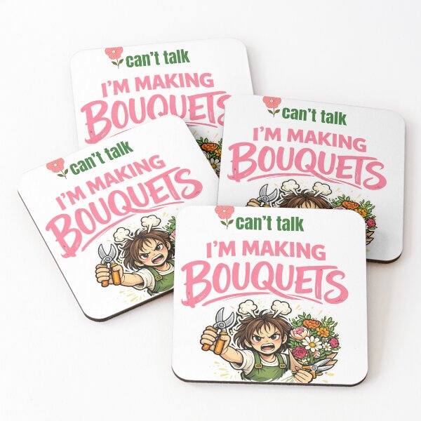 Item preview, I Can't Talk I'm Making Bouquets – Funny Florist T-Shirt for Flower Lovers designed and sold by Wild Pixel Studio.