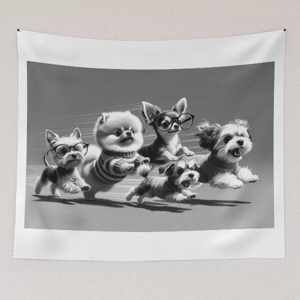 Item preview, Silly Zoomies Dogs in Sweaters and Glasses designed and sold by Mario  Rojas.