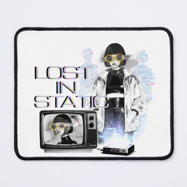Item preview, Vintage Glitch Girl - Lost In Static Retro TV Design designed and sold by DreamyLayer.