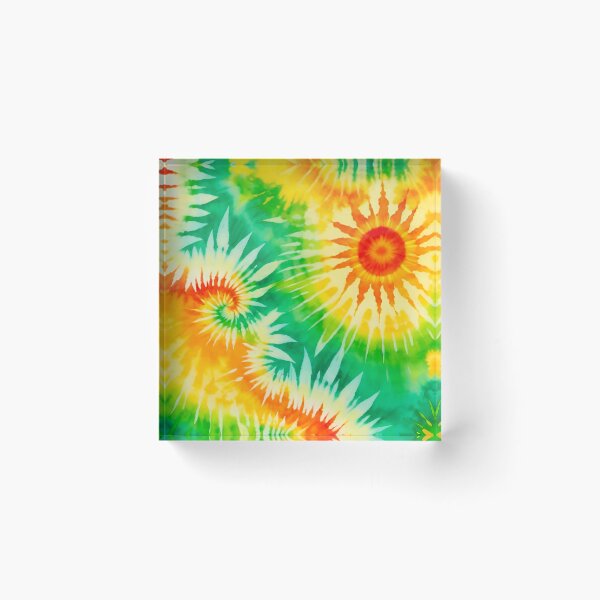 Item preview, Vibrant Yellow Orange Green Spiral Tie Dye Pattern designed and sold by Vileprint.
