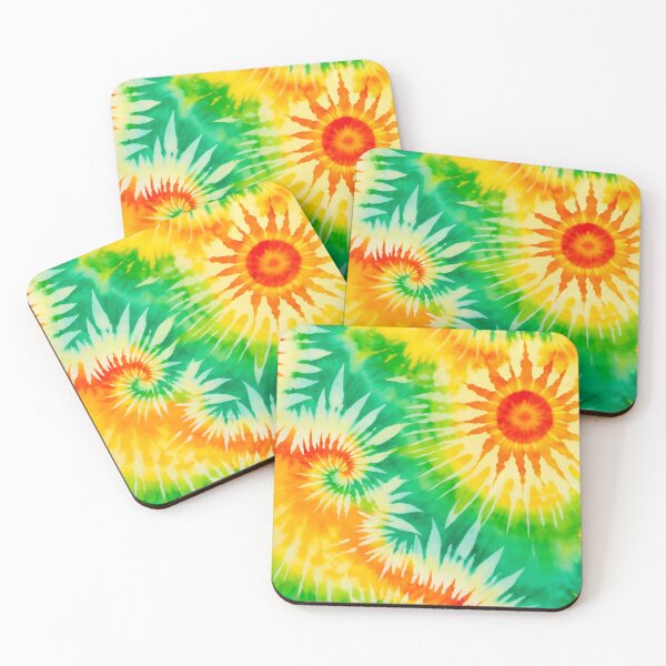 Item preview, Vibrant Yellow Orange Green Spiral Tie Dye Pattern designed and sold by Vileprint.