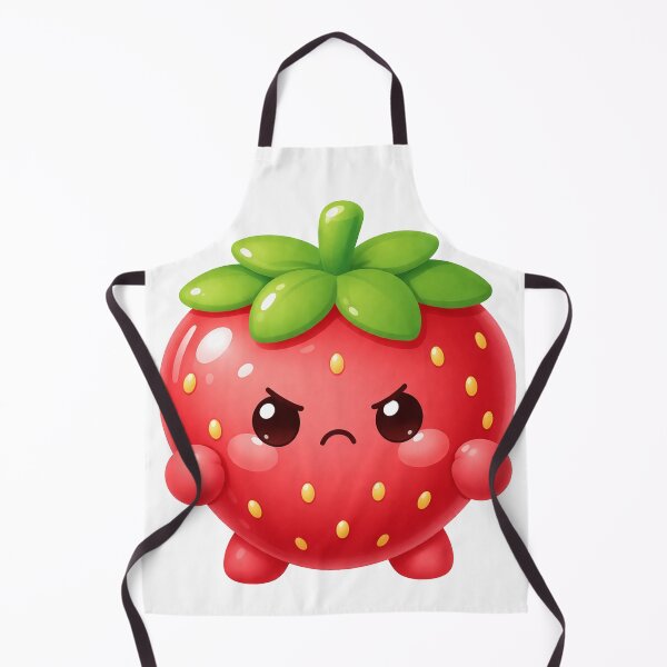 Item preview, Angry Strawberry Kawaii Character Sticker | Cute Fruit Cartoon | Funny Aesthetic Expression Design designed and sold by NovixaDesigns.