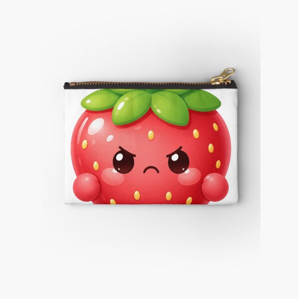 Item preview, Angry Strawberry Kawaii Character Sticker | Cute Fruit Cartoon | Funny Aesthetic Expression Design designed and sold by NovixaDesigns.