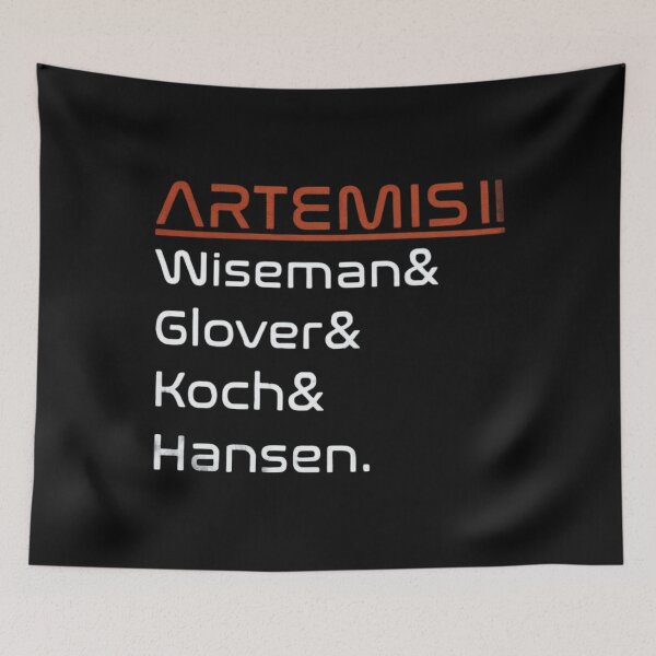 Item preview, Artemis II Crew Names Wiseman Glover Koch Hansen Moon Mission Classic T-Shirt designed and sold by kittens2doggy.