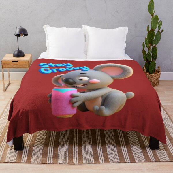 Item preview, Stay Groovy Cute Koala Retro Cartoon Aesthetic Design designed and sold by Brainy Bites19.