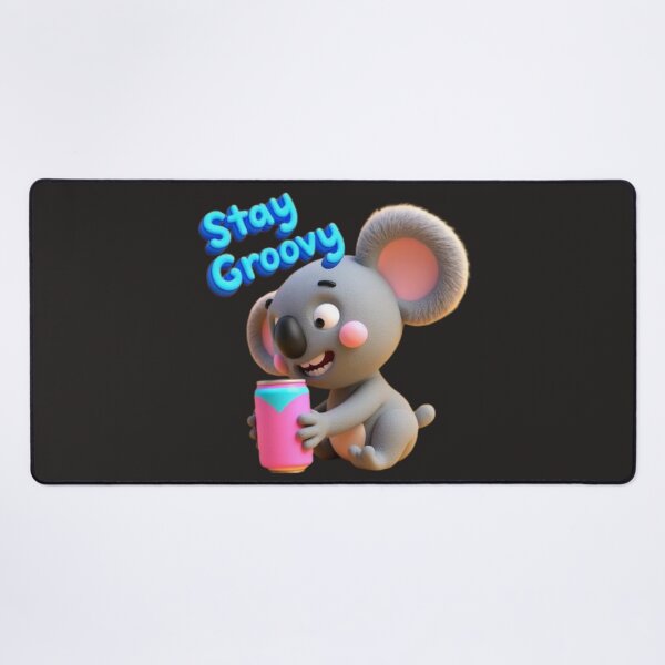 Item preview, Stay Groovy Cute Koala Retro Cartoon Aesthetic Design designed and sold by Brainy Bites19.