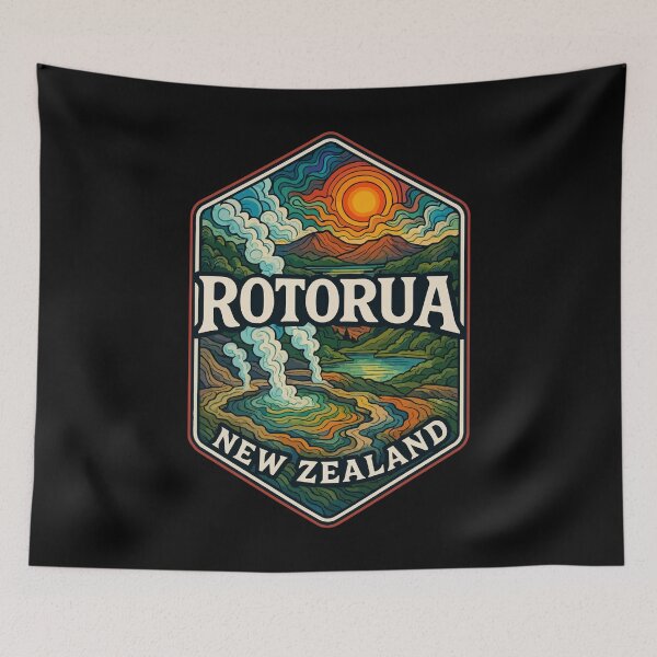 Item preview, Rotorua New Zealand Trippy Travel designed and sold by TomFrontierArt.