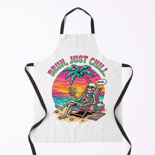 Item preview, Bruh Just Chill Skeleton Beach Vacation designed and sold by TeeARTHY.
