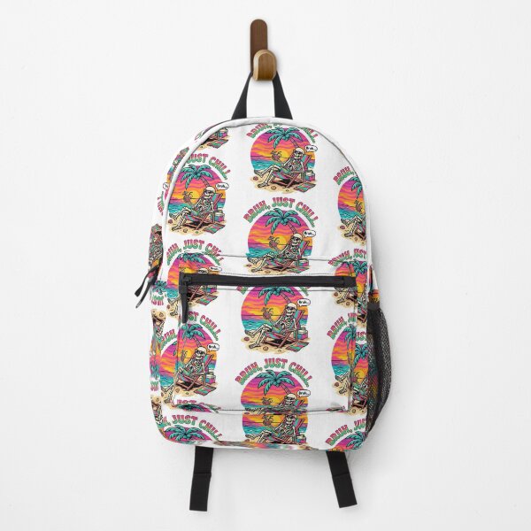 Item preview, Bruh Just Chill Skeleton Beach Vacation designed and sold by TeeARTHY.