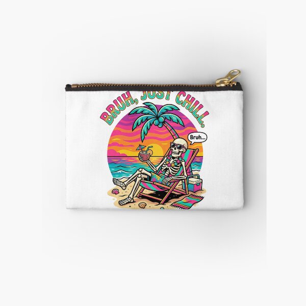 Item preview, Bruh Just Chill Skeleton Beach Vacation designed and sold by TeeARTHY.