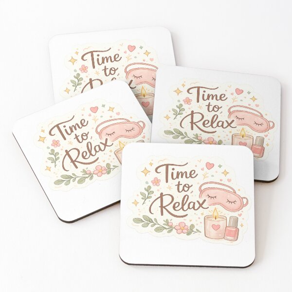 Item preview, Time to Relax – Cozy Self Care Sticker Pastel designed and sold by S-A-KDesign.