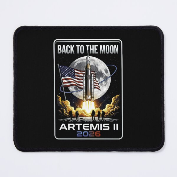 Item preview, Back To The Moon Artemis II 2026 Astronaut Launch Poster Classic T-Shirt designed and sold by kittens2doggy.