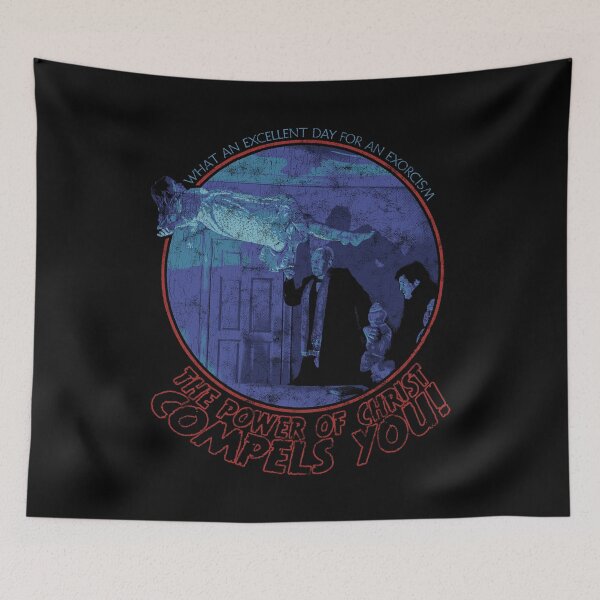 Item preview, The Exorcist 1973 The Power of Christ Compels You Distressed designed and sold by Power Up Prints.