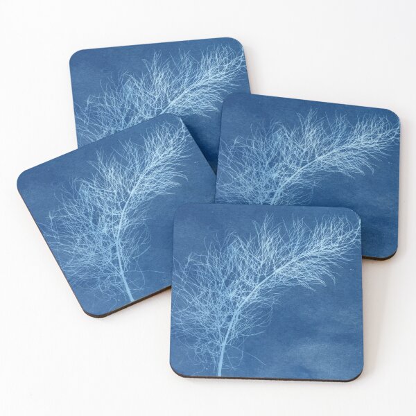 Item preview, Delicate Branch, Cyanotype, blue sunprint art, experimental photography designed and sold by SWSandraWechner.