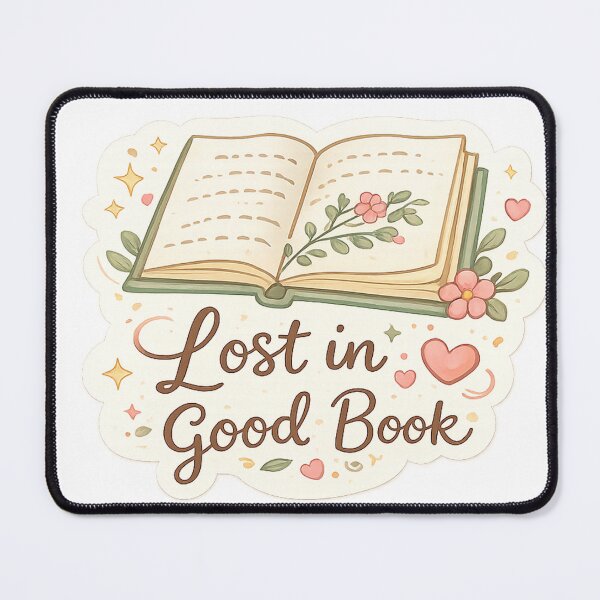 Item preview, Lost in a Good Book – Reading Aesthetic Pastel Sticker designed and sold by S-A-KDesign.