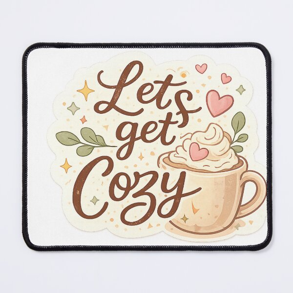 Item preview, Let’s Get Cozy – Coffee Lover Aesthetic Pastel Sticker designed and sold by S-A-KDesign.