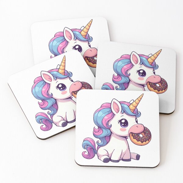 Item preview, Cute Unicorn with Donut – Kawaii Fantasy Sweet Treat designed and sold by Karolina’s Cozy Creations.