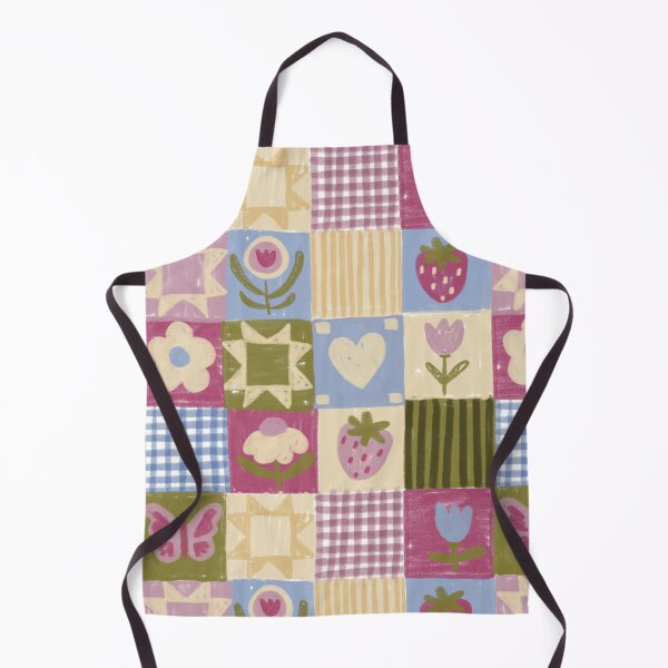 Item preview, Patchwork folk art quilt pattern designed and sold by KitschByKate.