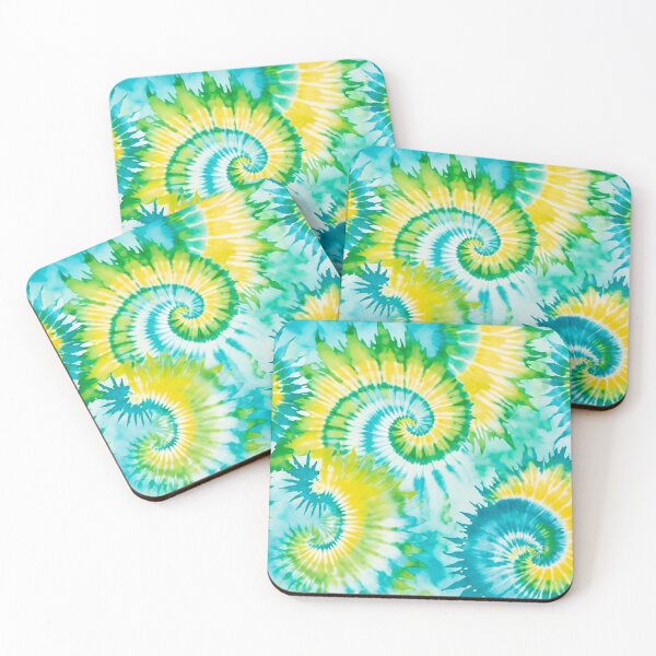 Item preview, Vibrant Yellow Green Blue Spiral Tie Dye designed and sold by Vileprint.