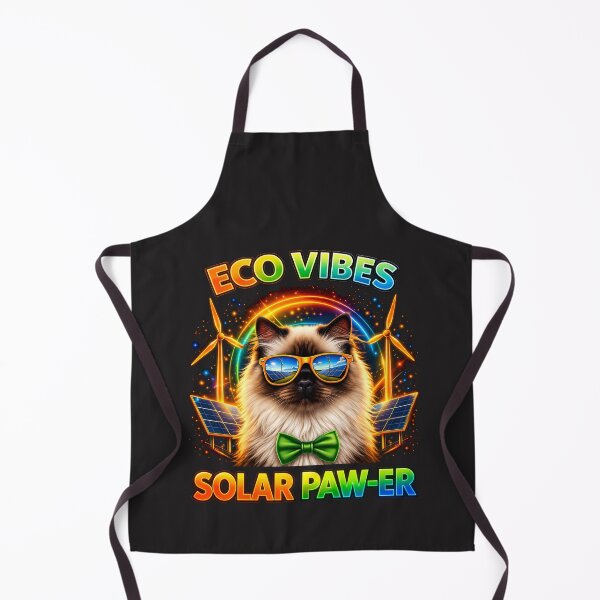 Item preview, Birman Cat Solar Punk – Eco Vibes Solar Paw-er Blue Eyed Cat Design designed and sold by PixelsPaws.