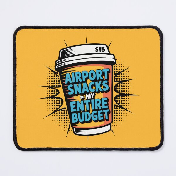 Item preview, Airport Snacks Entire Budget Travel Humor Pop Art designed and sold by SplashTastic.