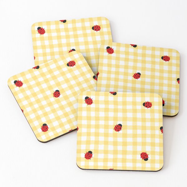 Item preview, gingham ladybug designed and sold by KitschByKate.