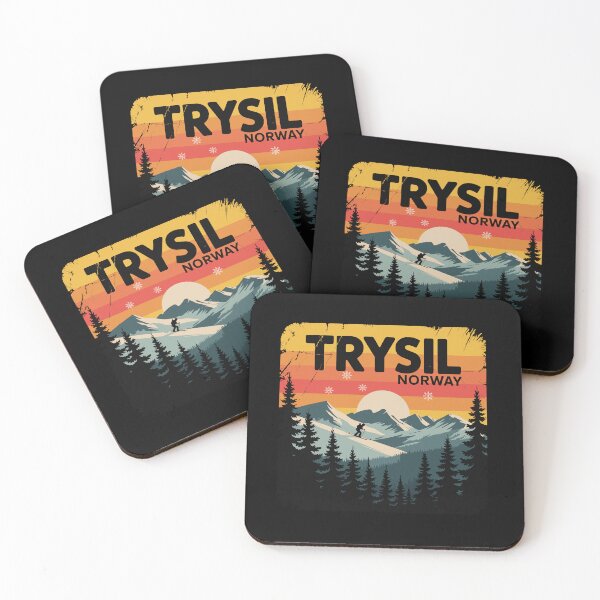 Item preview, Trysil-Norway | Retro Sunset Skier designed and sold by JessArty ⭐⭐⭐⭐⭐.
