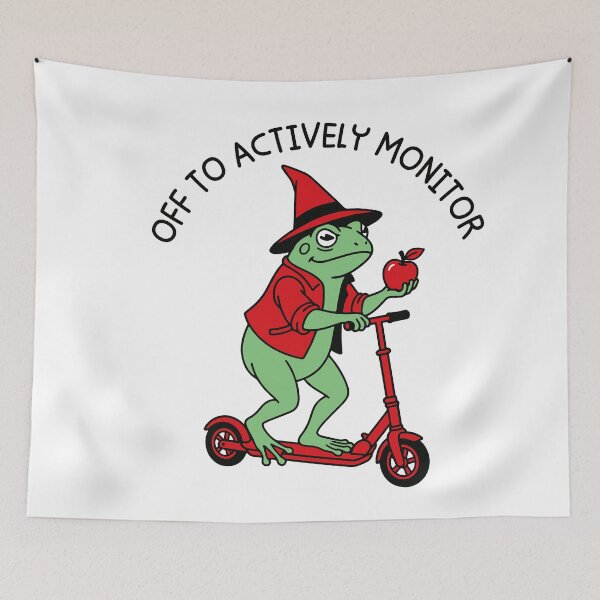 Item preview, Off To Actively Monitor Funny Frog Teacher Testing Day designed and sold by gunaone-design.