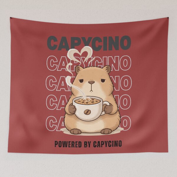 Item preview, Capycino Cozy Capybara Coffee Lover T-Shirt Cute Lazy Coffee Aesthetic Animal Gift designed and sold by HOUSE OF TIST.