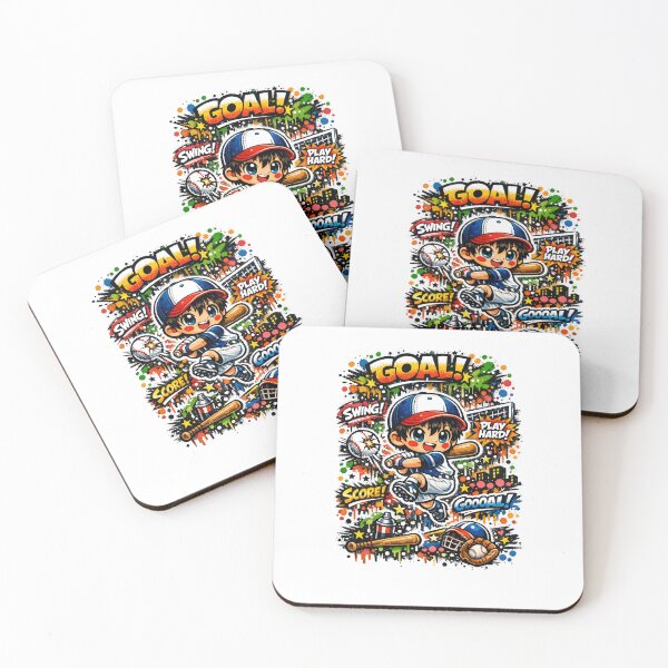 Item preview, Home Run Dreamer – Kawaii Graffiti Baseball designed and sold by Joyfulfabric.