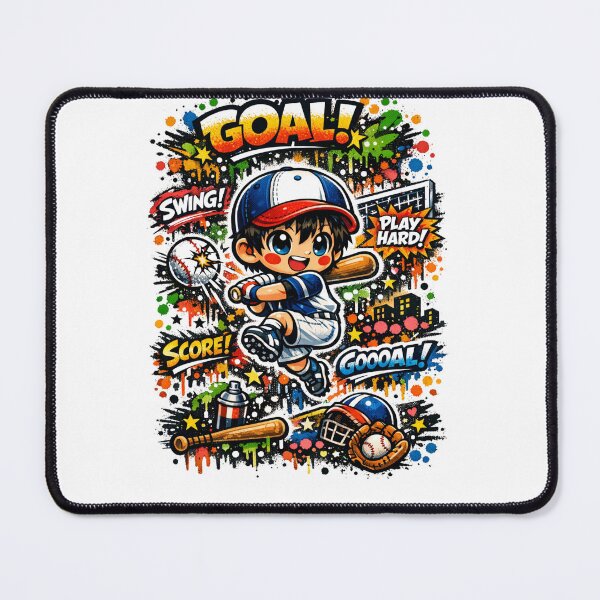 Item preview, Home Run Dreamer – Kawaii Graffiti Baseball designed and sold by Joyfulfabric.