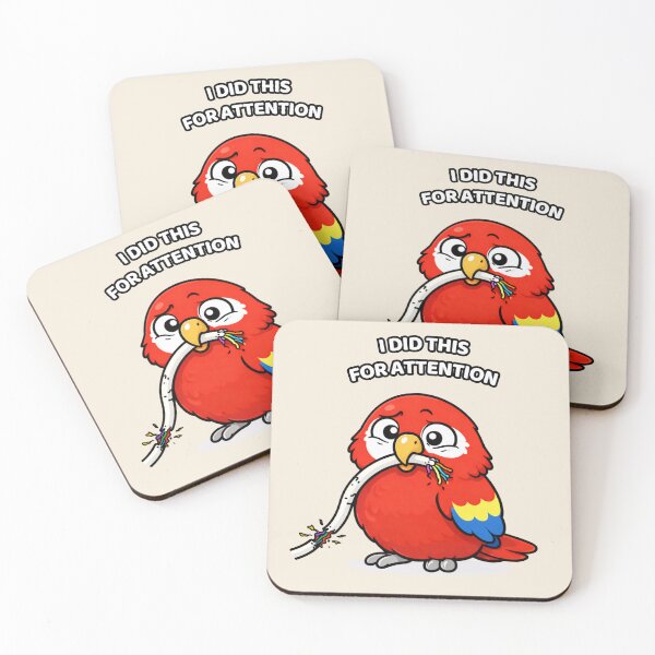Item preview, I Did This For Attention – Funny Scarlet Macaw Parrot Owner Gift designed and sold by FeatherChaos.