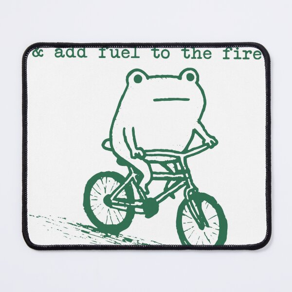 Item preview, On My Way To Stir The Pot And Add Fuel To The Fire Funny Frog Bicycle Cute Sassy Sarcastic designed and sold by gunaone-design.