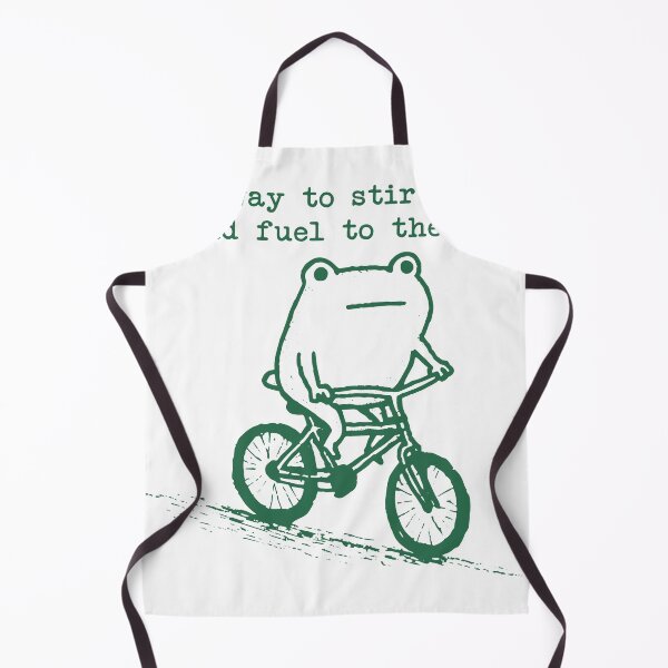 Item preview, On My Way To Stir The Pot And Add Fuel To The Fire Funny Frog Bicycle Cute Sassy Sarcastic designed and sold by gunaone-design.