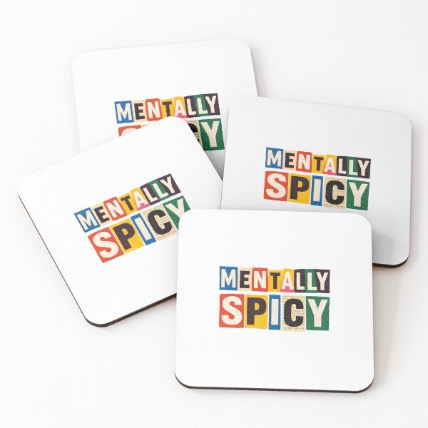 Item preview, Mentally Spicy Ransom Note Typography — Retro Colorful Mixed Media Quote designed and sold by Colorful-Garden.