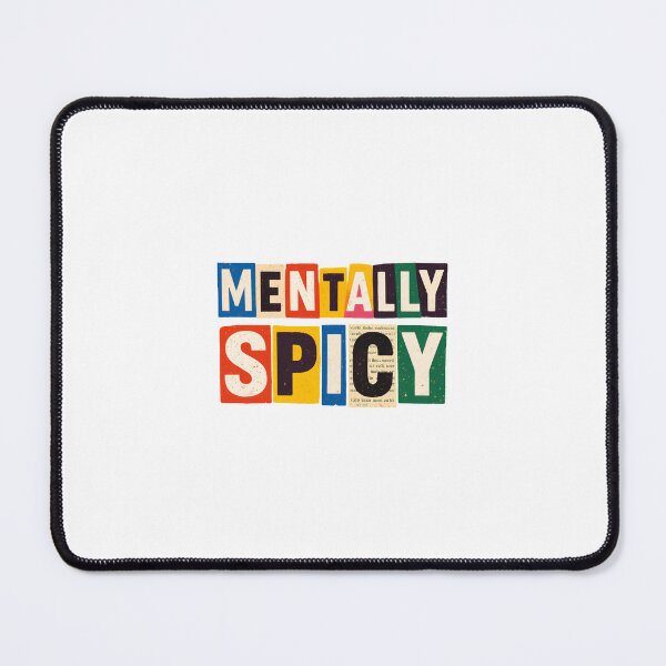 Item preview, Mentally Spicy Ransom Note Typography — Retro Colorful Mixed Media Quote designed and sold by Colorful-Garden.