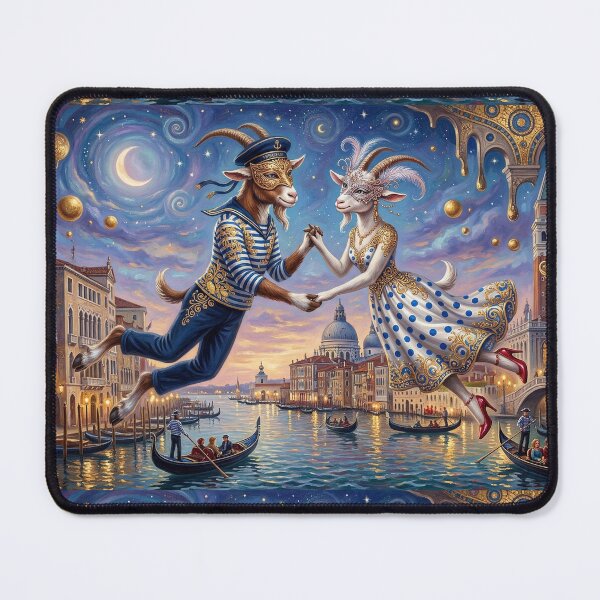 Item preview, The goat and the billy goat in love in Venice. Year of the Goat 2027. designed and sold by Natalia-Vlad.