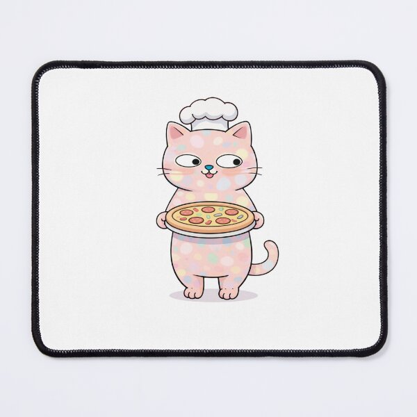 Item preview, Chef Spotty polka dot cat baked pizza designed and sold by BritishDelights.