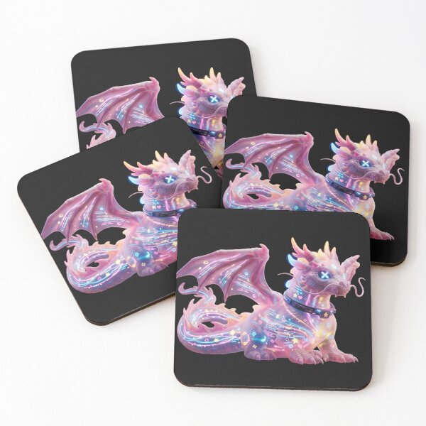 Item preview, Cybernatic Data Dragon - Neon Tech Companion designed and sold by SlawOnly.