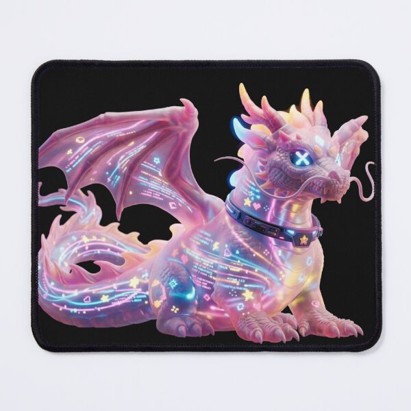 Item preview, Cybernatic Data Dragon - Neon Tech Companion designed and sold by SlawOnly.