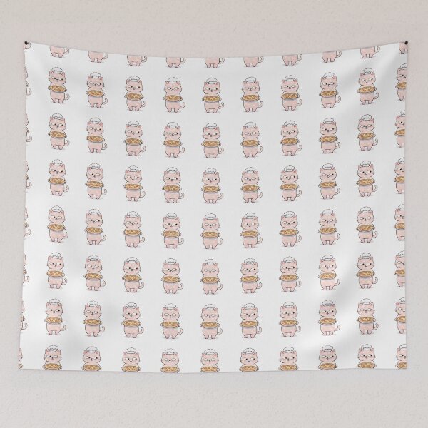 Item preview, Chef Spotty polka dot cat baked pizza designed and sold by BritishDelights.